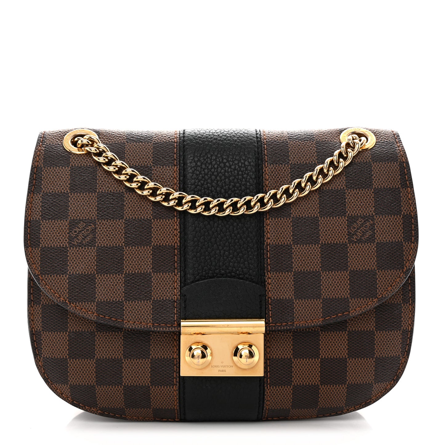 Damier Ebene Cuir Taurillon Wight Black