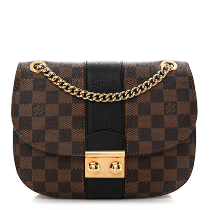 Louis Vuitton Damier Ebene Cuir Taurillon Wight Black 1 of 12