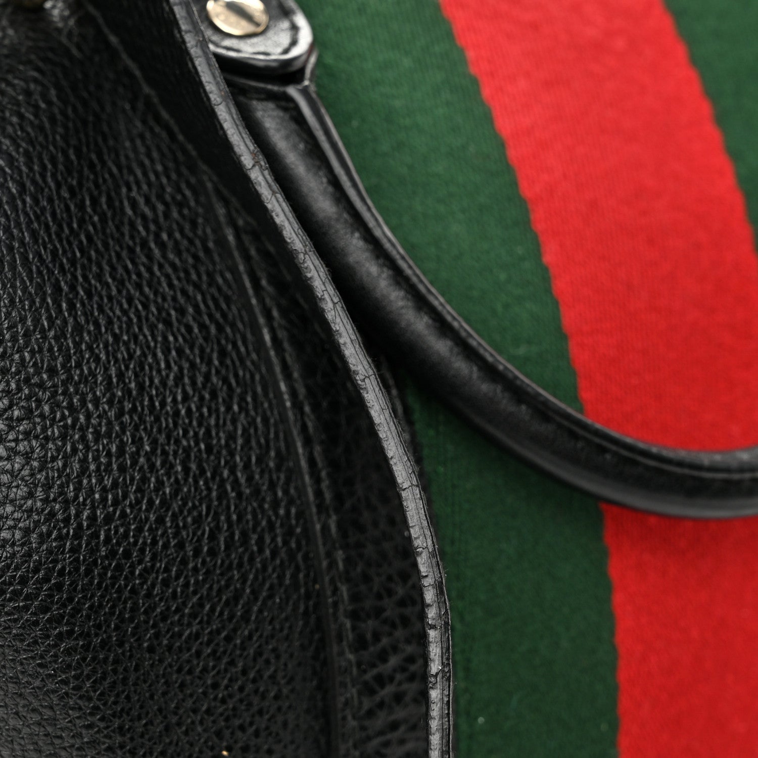Gucci Calfskin Vintage Web Medium Boston Black 14 of 14