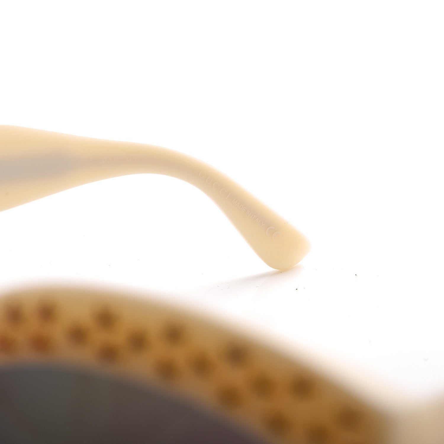 Gucci Square Frame Star Sunglasses GG 3870/S Ivory Gold 6 of 8