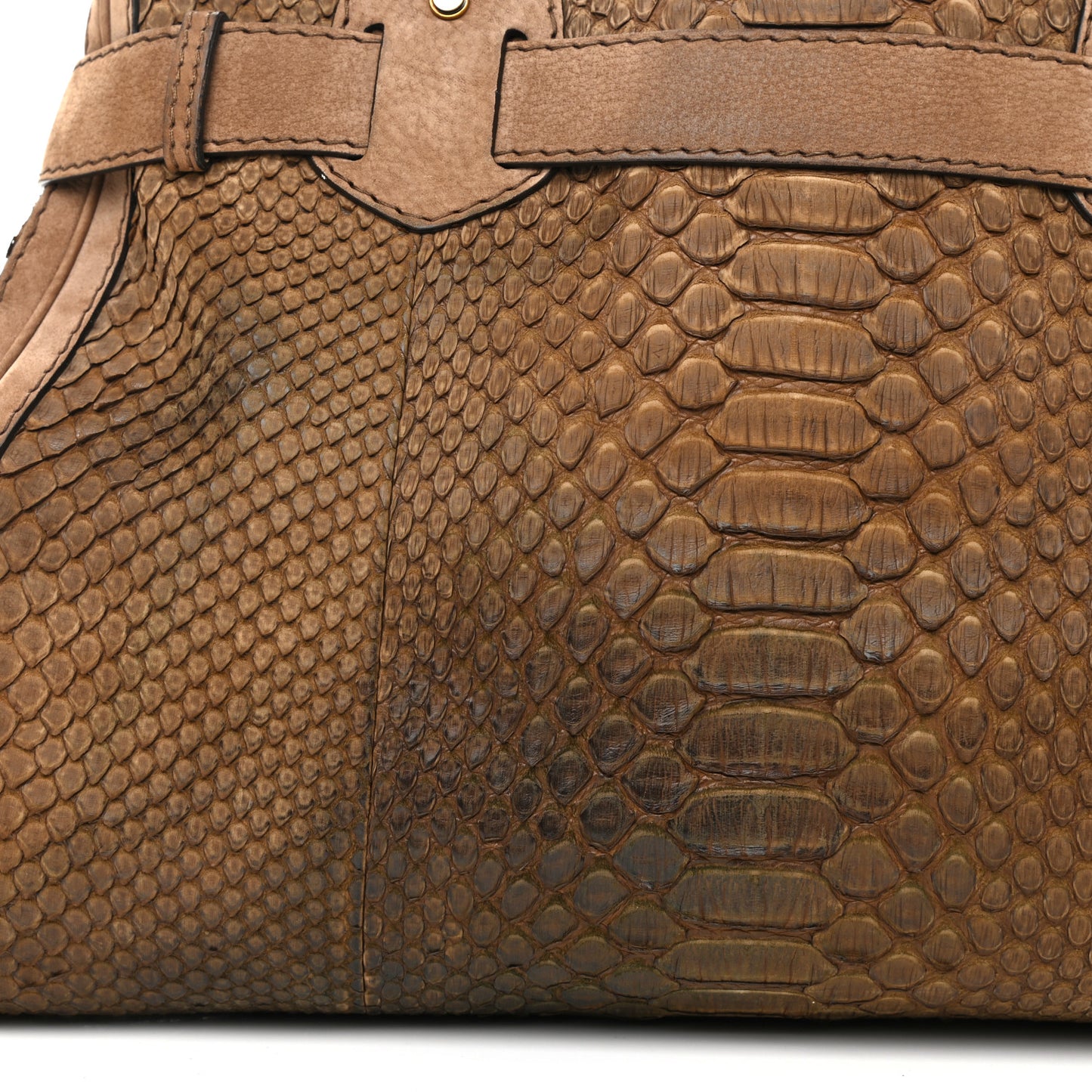 Python Large GG Running Tote Brown