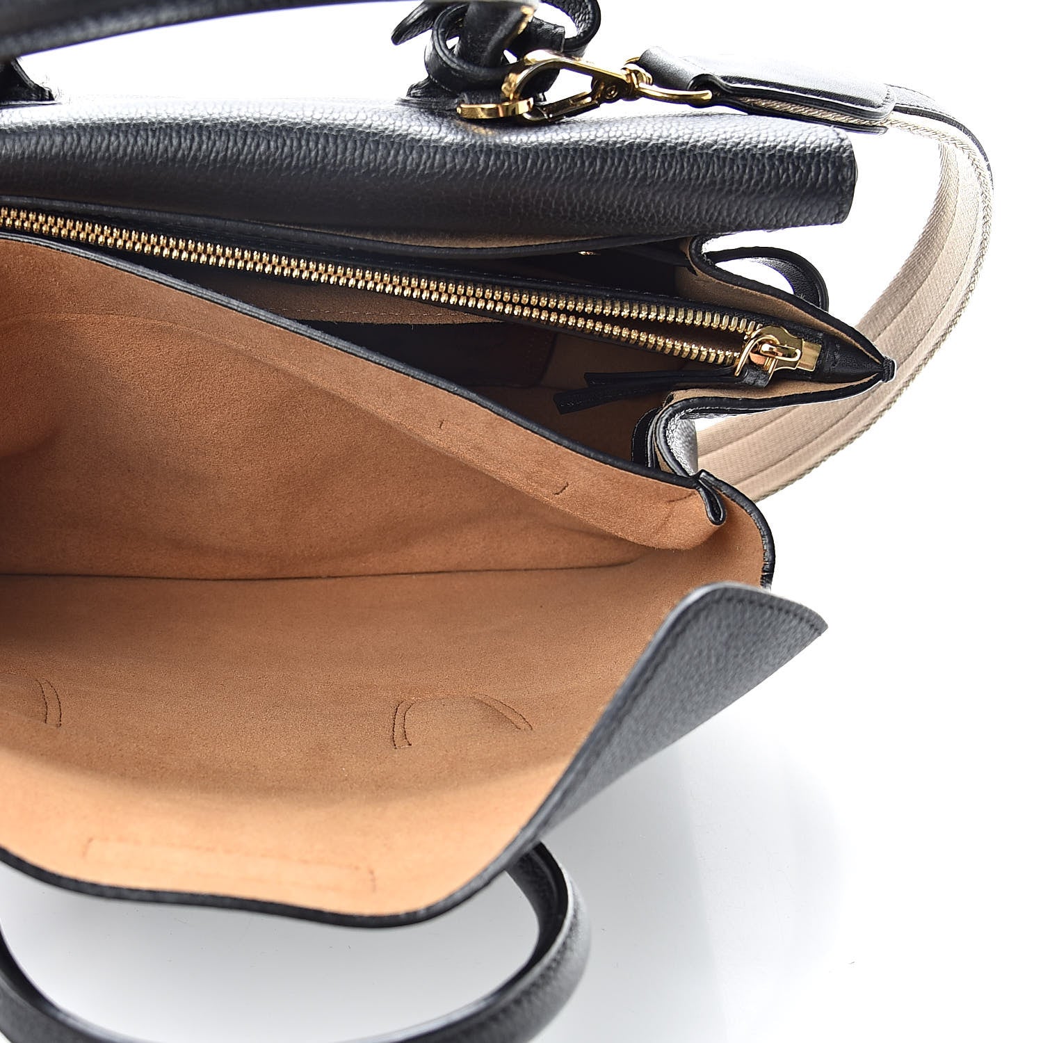 MCM Grained Calfskin Medium Milla Tote Black 7 of 14
