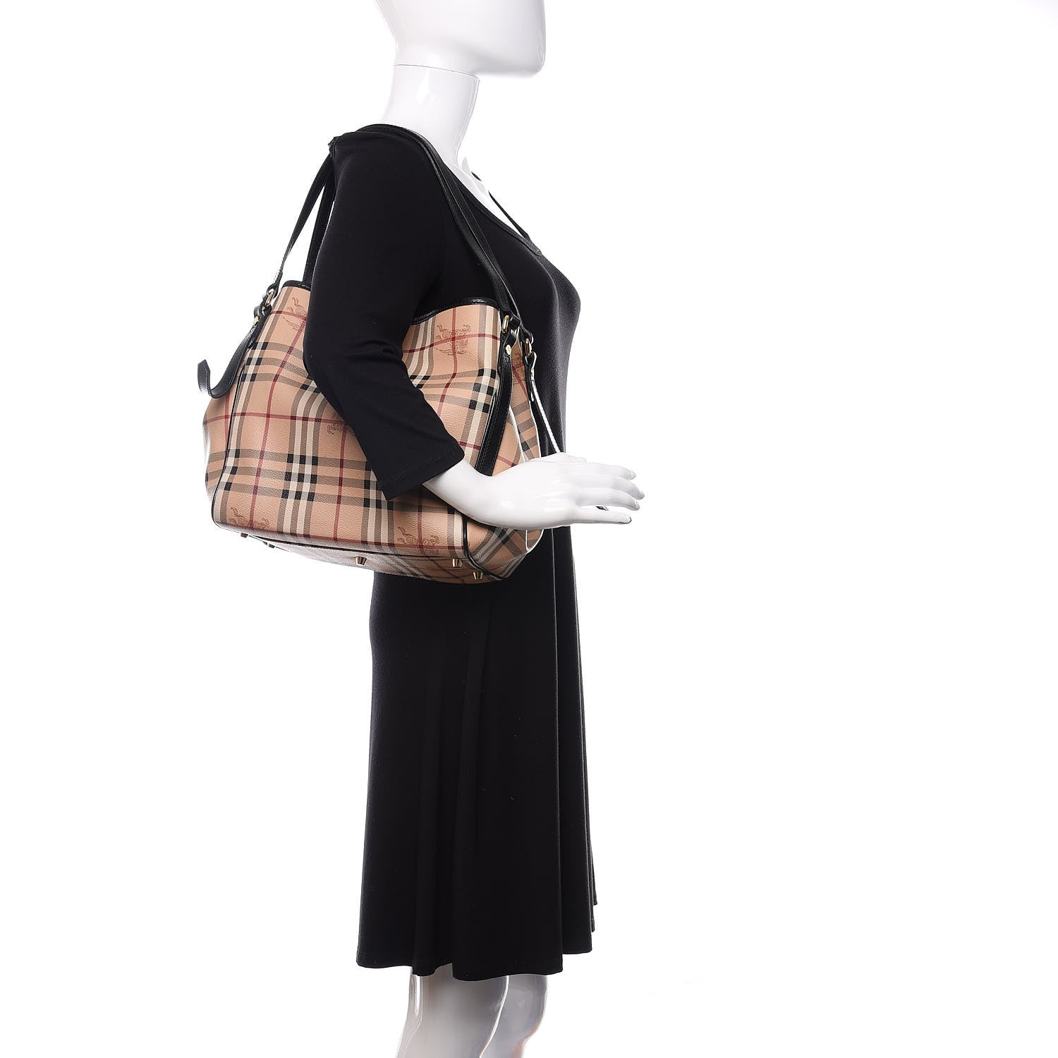 Burberry Haymarket Check Small Canterbury Tote Black 2 of 12