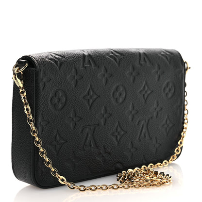 Louis Vuitton Empreinte Pochette Felicie Chain Wallet Black 4 of 13