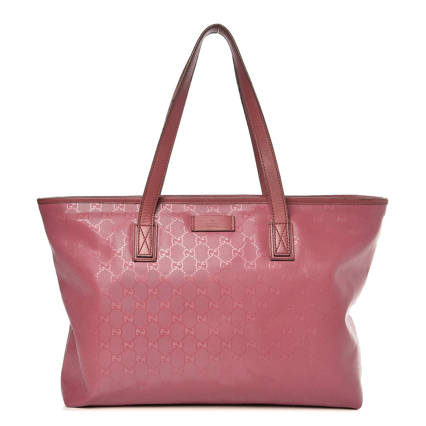 Imprime Monogram Medium Zippered Shopping Tote Rose Blush