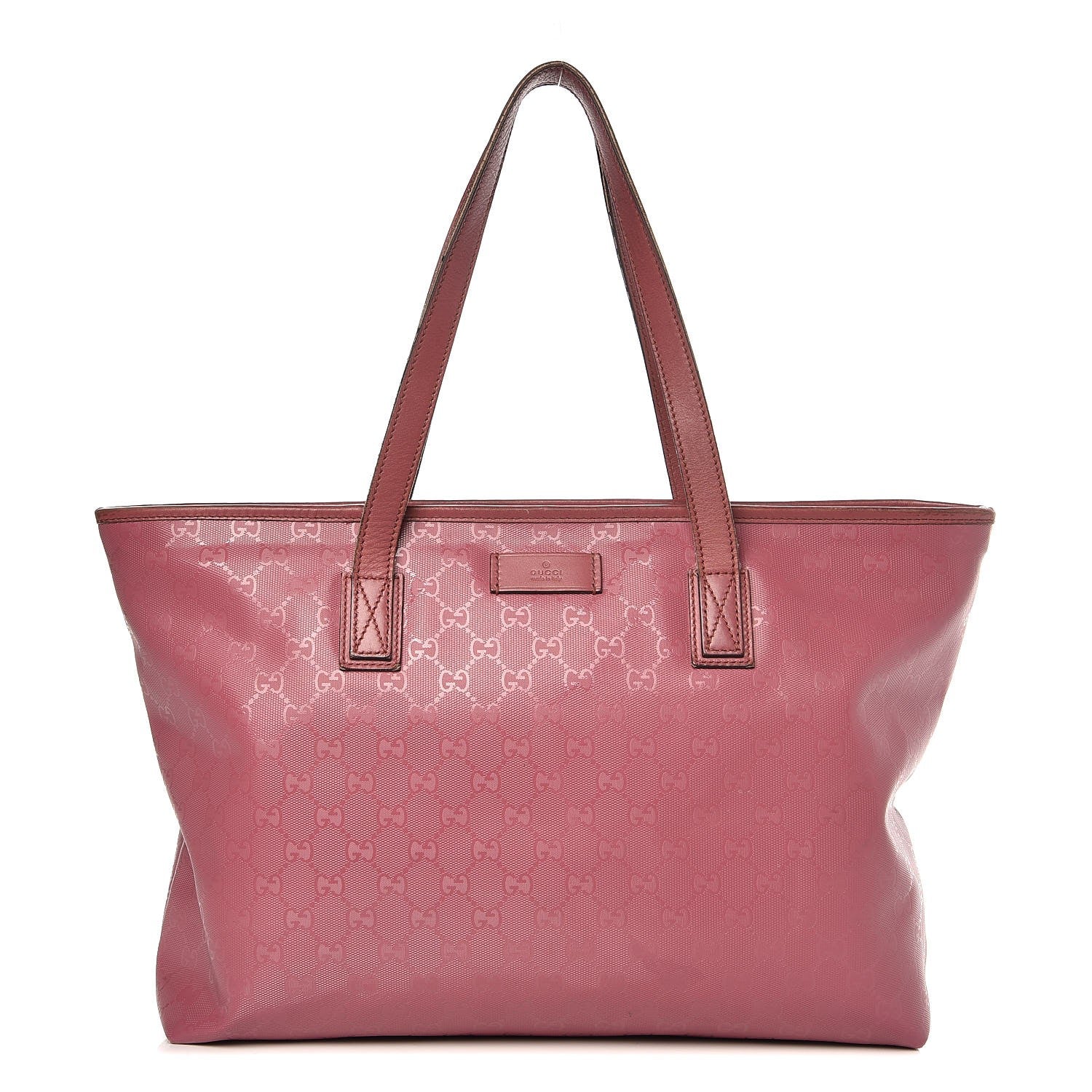 Gucci Imprime Monogram Medium Zippered Shopping Tote Rose Blush 1 of 15