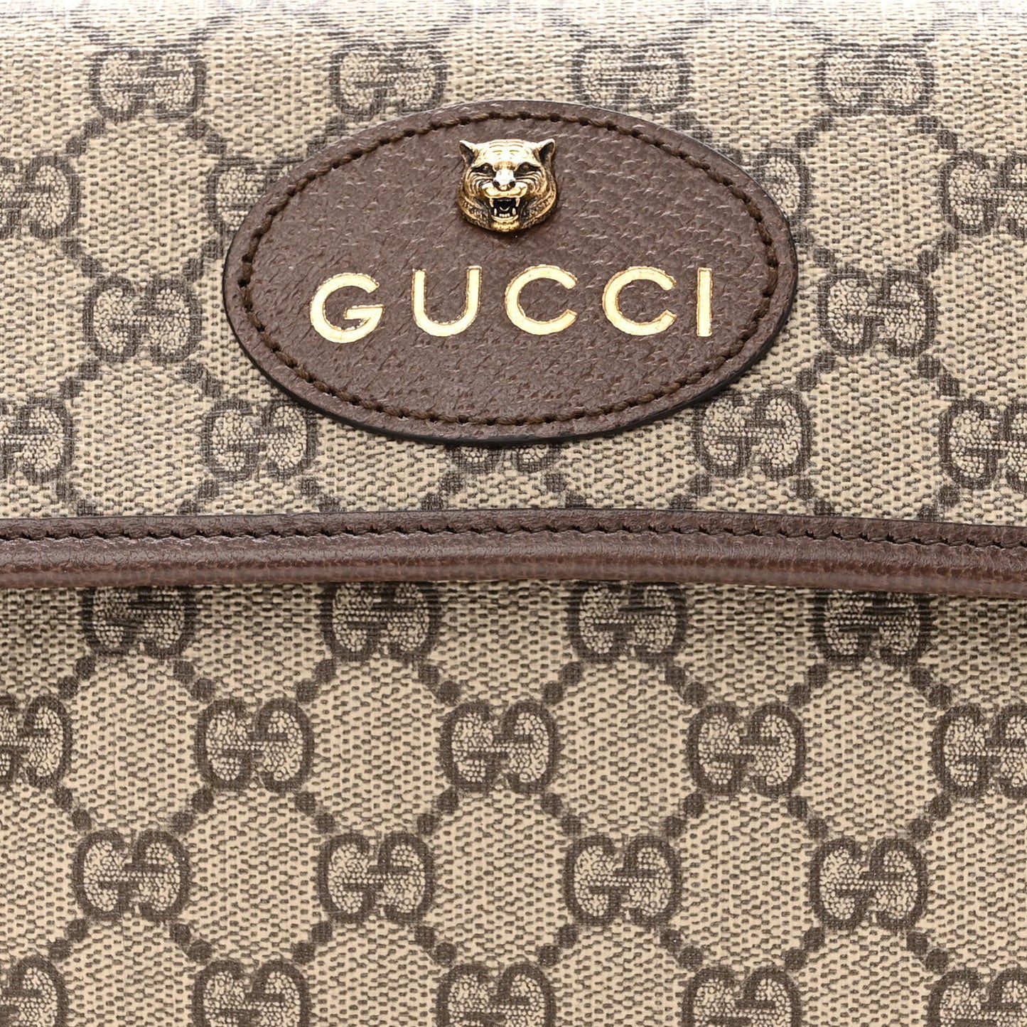 GG Supreme Monogram Neo Vintage Web Belt Bag Brown