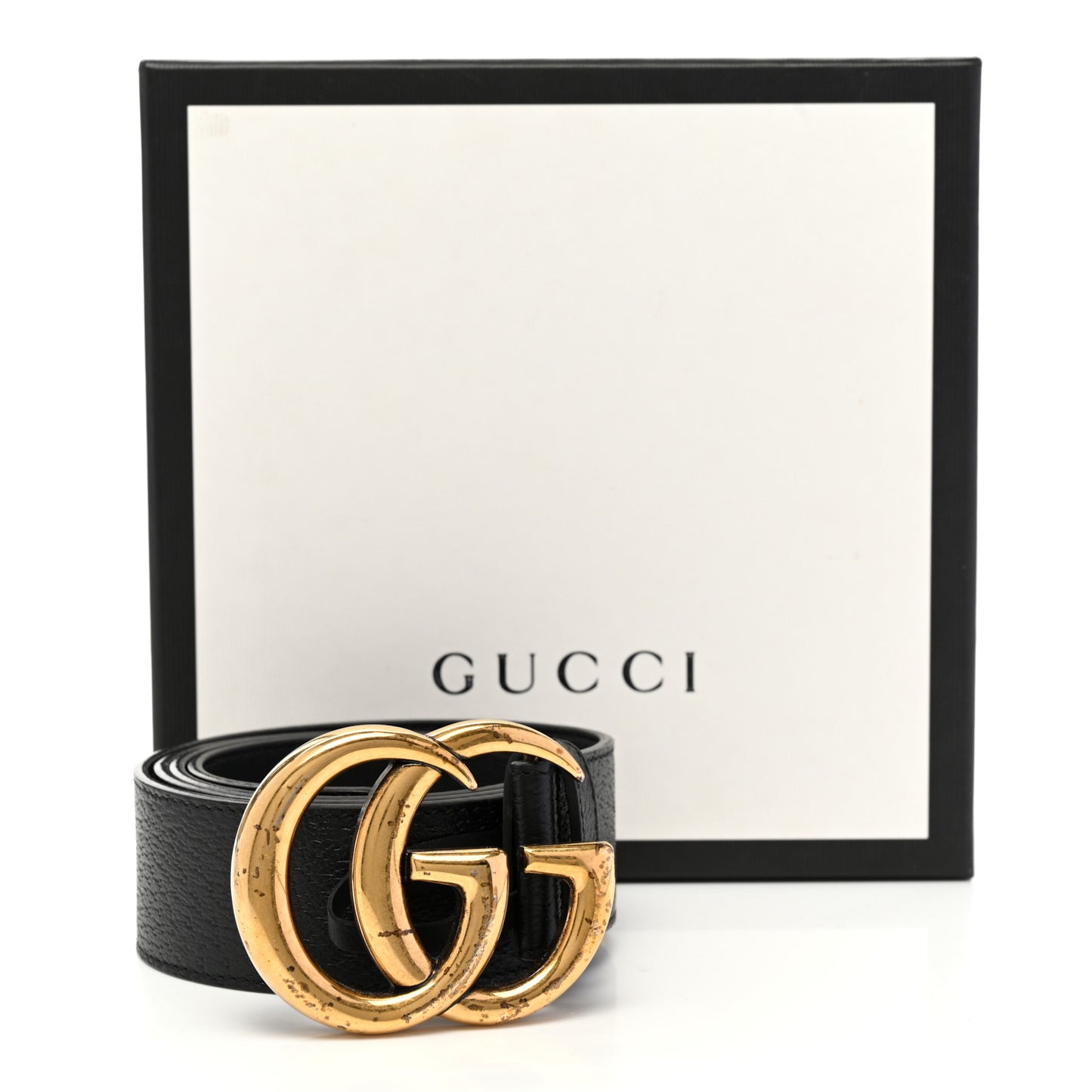 Textured Calfskin Double G 40mm Belt 95 38 Black