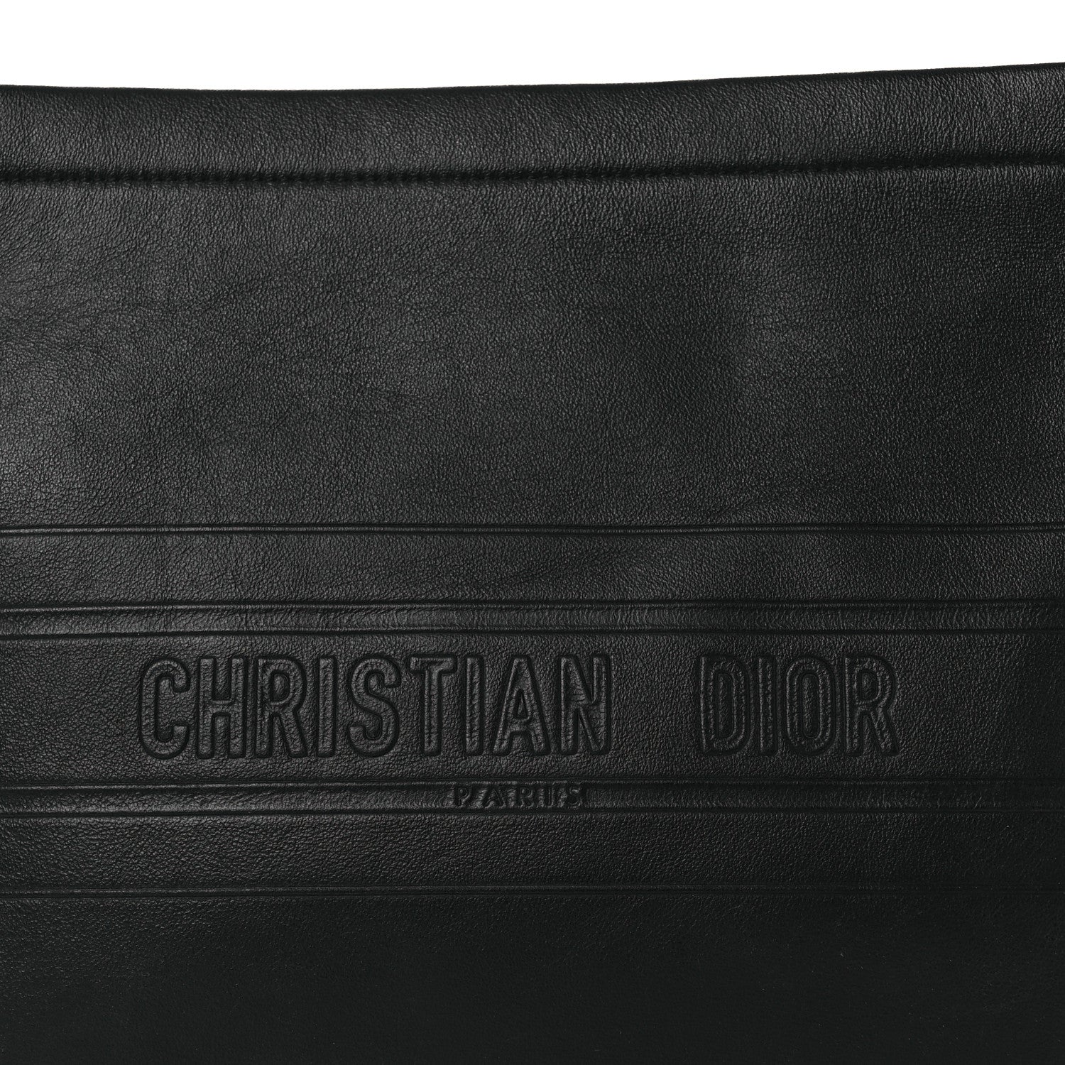 Christian Dior Calfskin Medium Diordouble Zip Pouch Black 8 of 10
