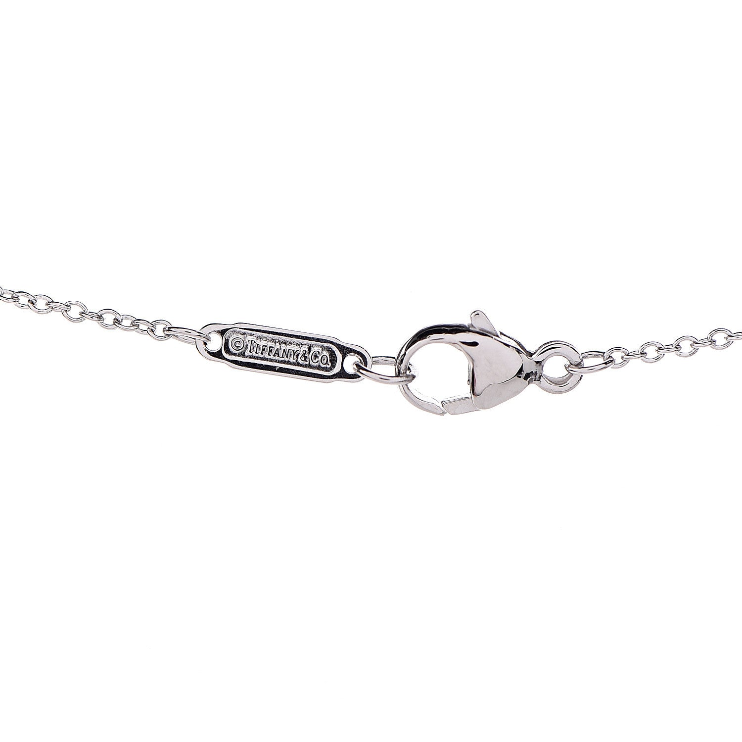Tiffany Platinum Diamond Double Heart Pendant Necklace 5 of 7