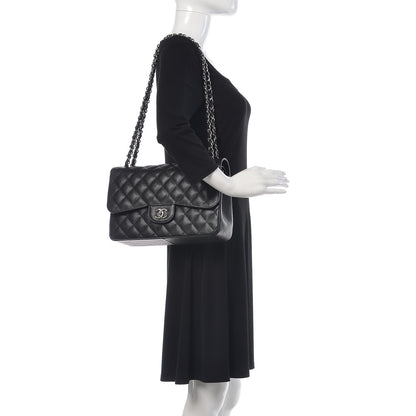 Chanel Caviar Quilted Jumbo Double Flap Black 2 of 11