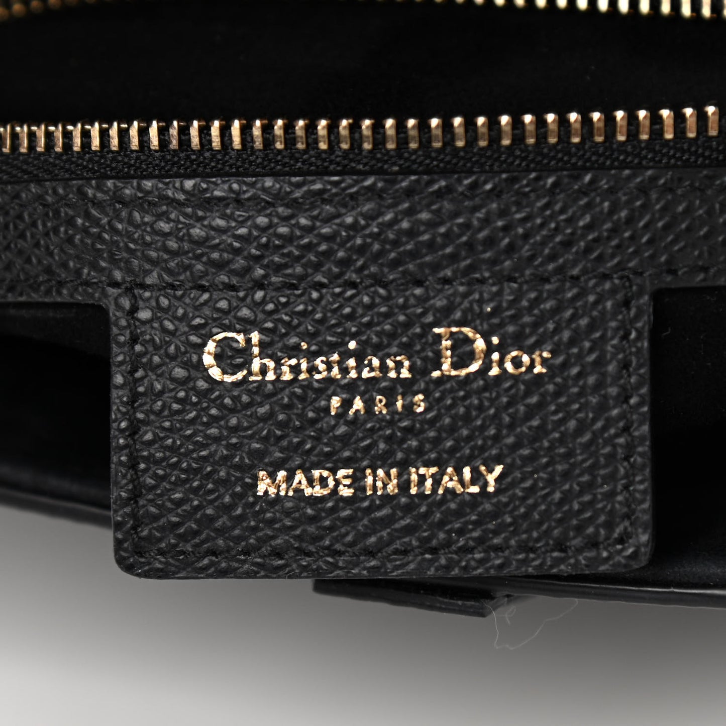 Grained Calfskin Saddle Bag Black