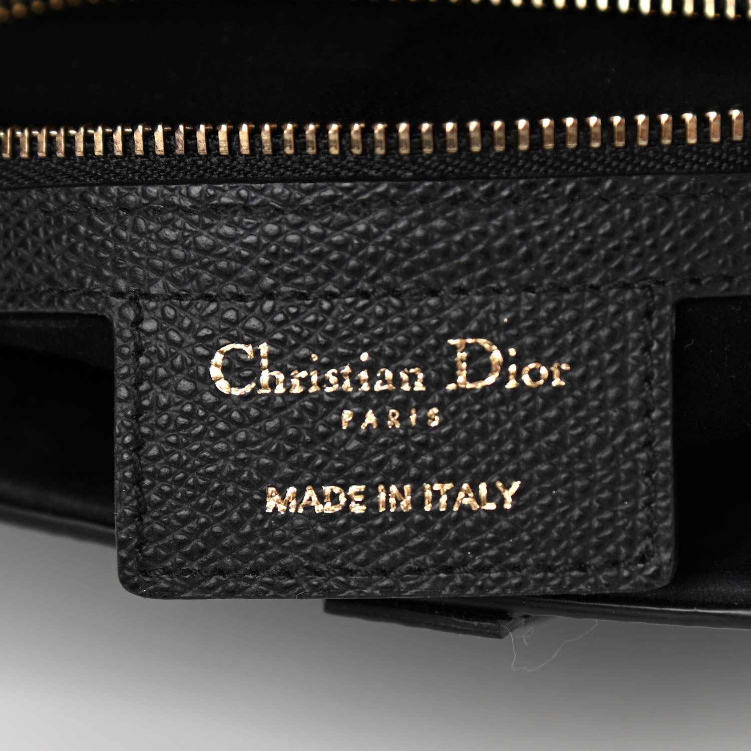 Christian Dior Grained Calfskin Saddle Bag Black 6 of 10