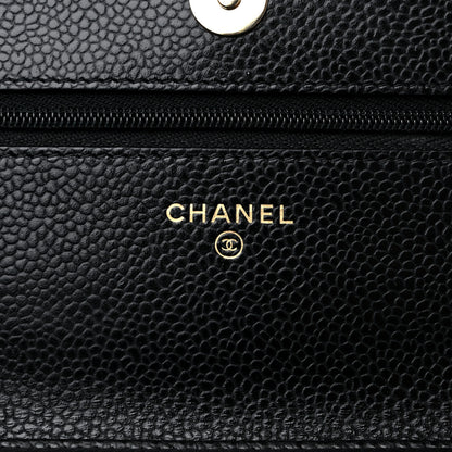 Chanel Caviar Quilted Wallet on Chain WOC Black 6 of 11