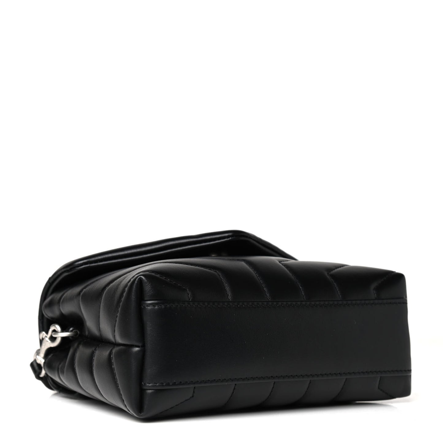 Calfskin Y Quilted Monogram Toy Loulou Crossbody Bag Black