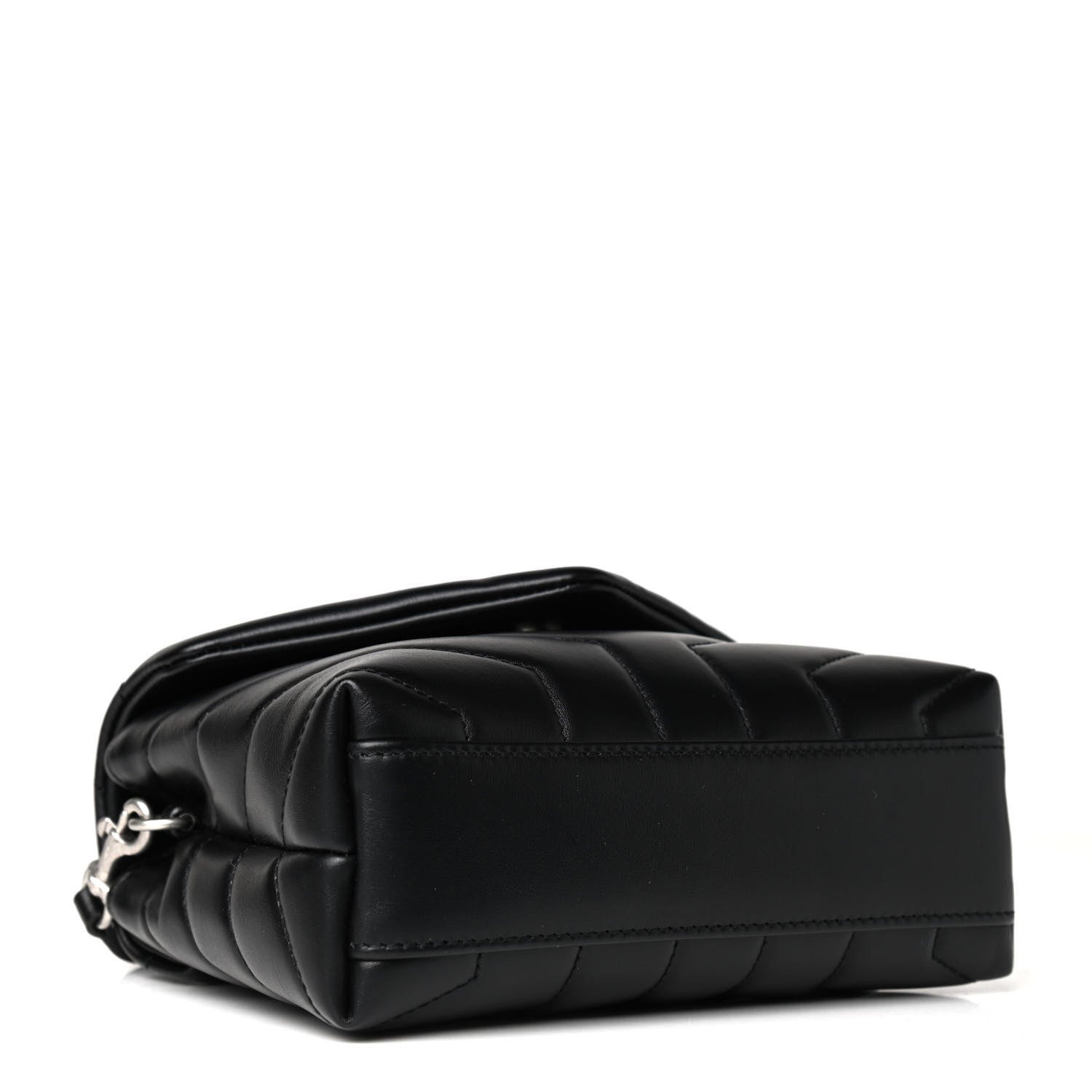 Saint Laurent Calfskin Y Quilted Monogram Toy Loulou Crossbody Bag Black 4 of 9