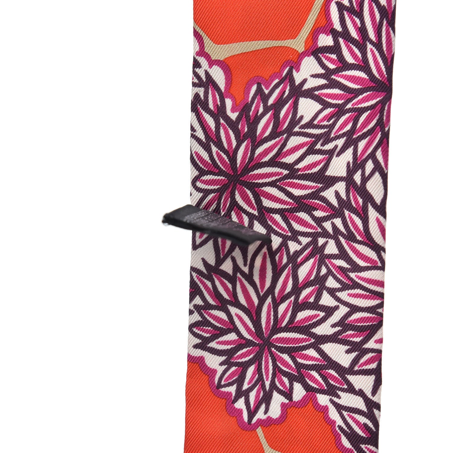 Hermes Silk The Three Graces Twilly Vermillion Fuchsia 3 of 5