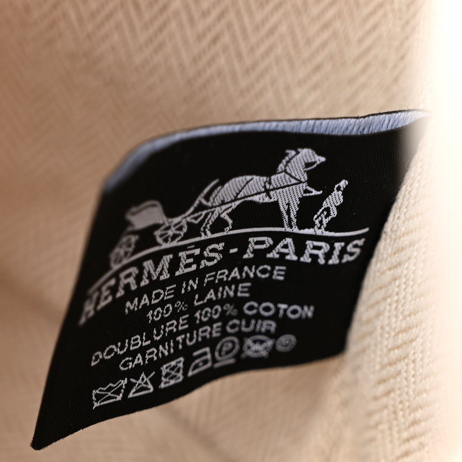 Hermes Merino Wool Small Au Carre Bride-A-Brac Pouch Fauve 6 of 7