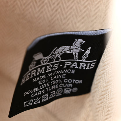 Hermes Merino Wool Small Au Carre Bride-A-Brac Pouch Fauve 6 of 7
