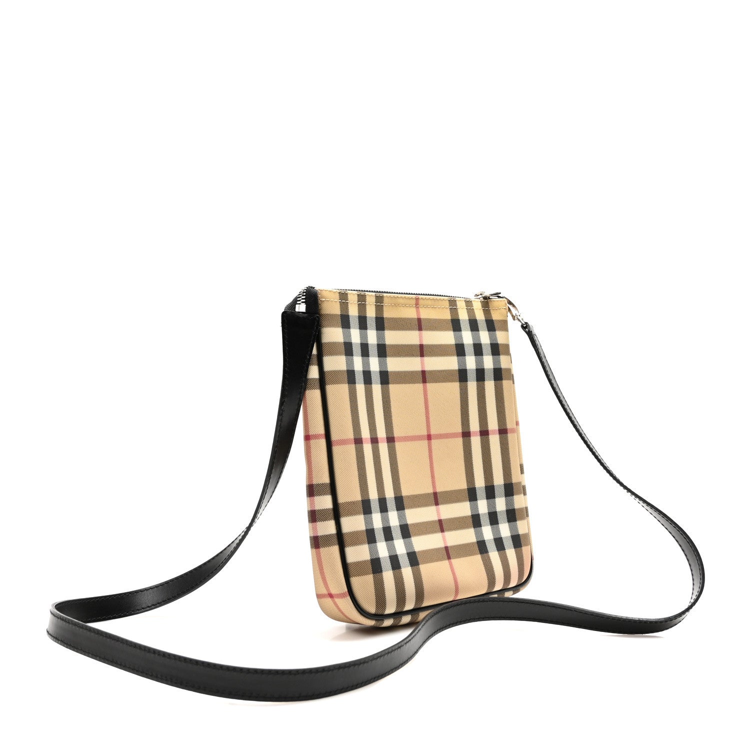 Burberry House Check Flat Crossbody Messenger Bag Black 3 of 9