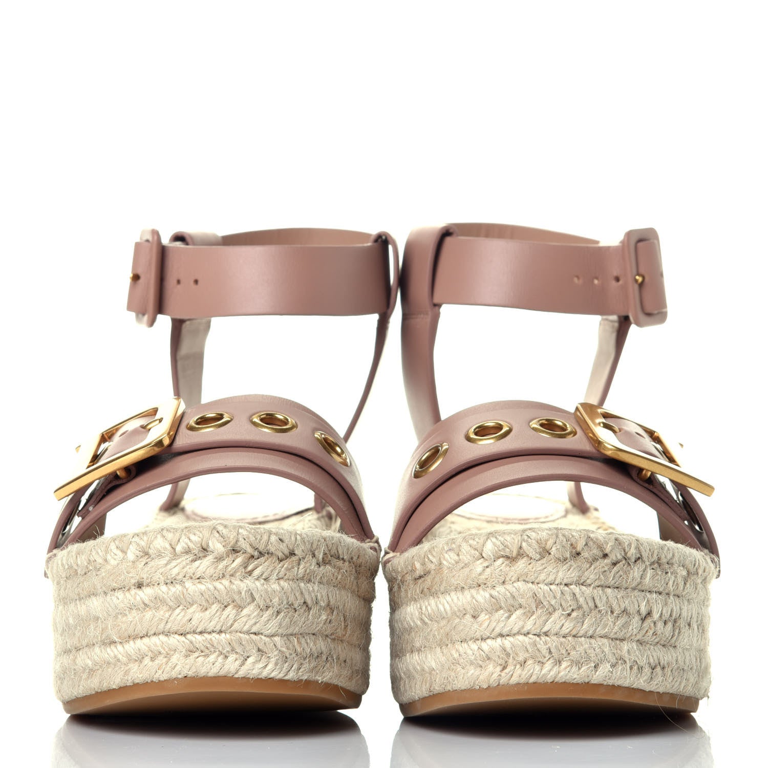 Christian Dior Calfskin D-Dior Espadrille Platform Sandals 40 Rose De Vents 2 of 9
