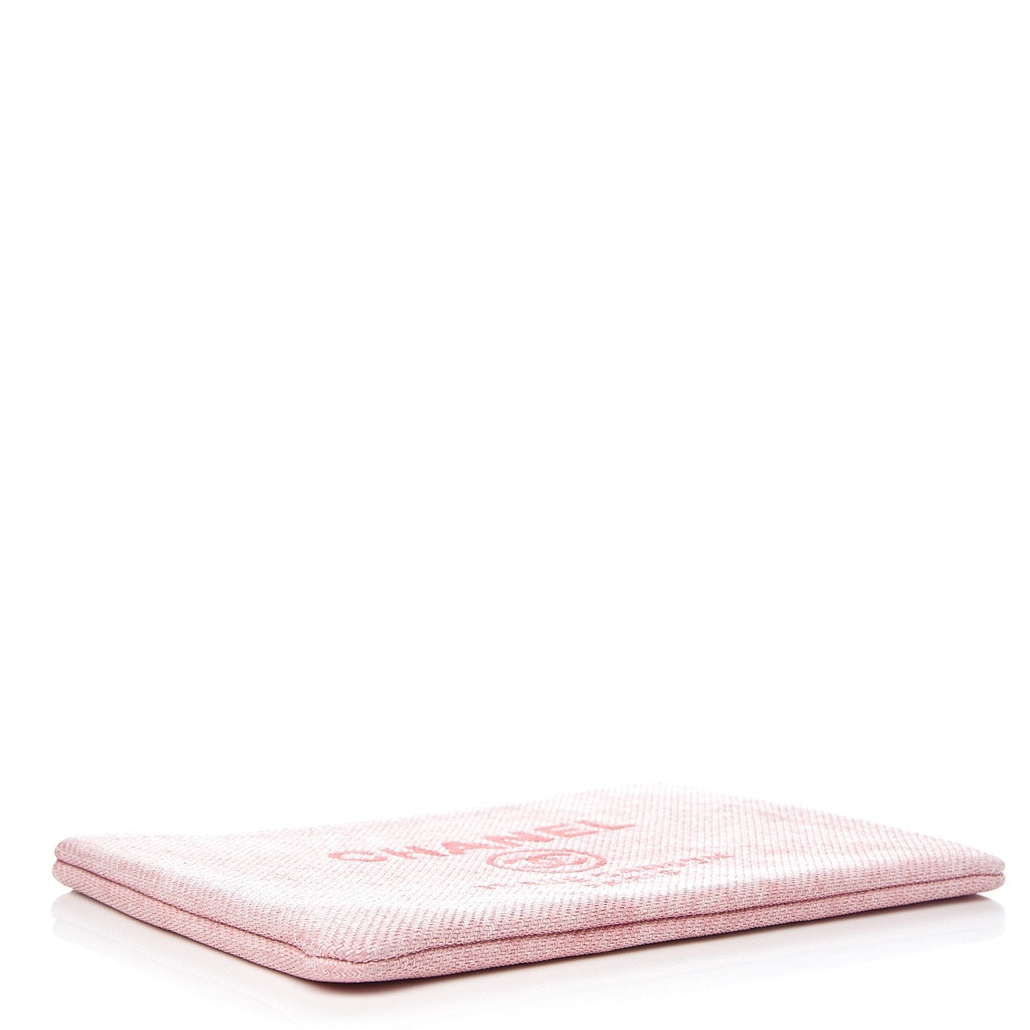 Chanel Canvas Large Deauville Pouch Pink 4 of 7
