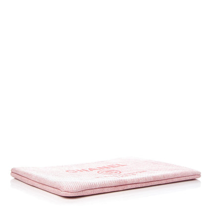 Chanel Canvas Large Deauville Pouch Pink 4 of 7