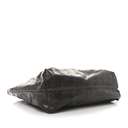 Fendi Zucca Spalmati Matrioska Roll Tote Tobacco Black 4 of 11