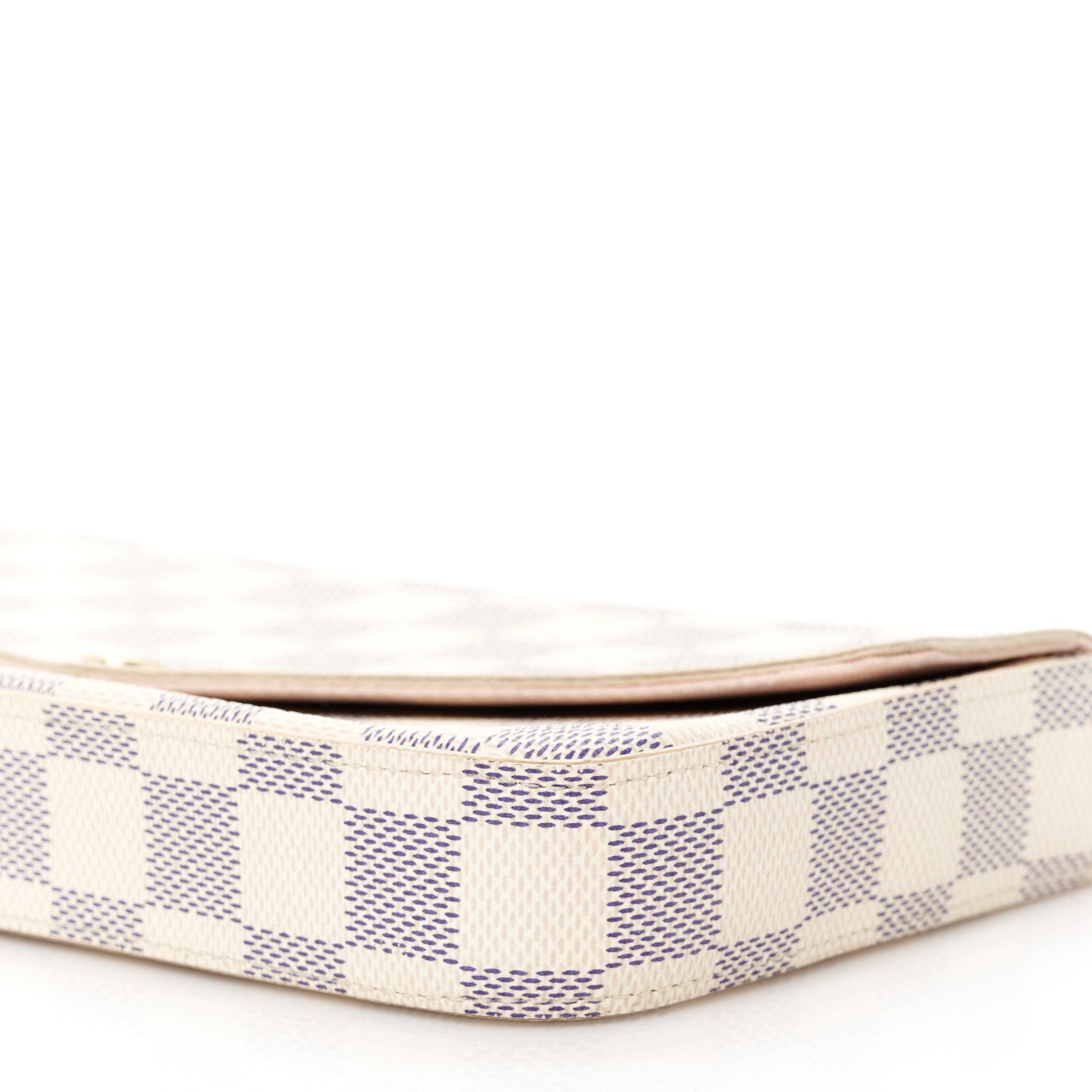Louis Vuitton Damier Azur Pochette Felicie Chain Wallet Rose Ballerine 10 of 10
