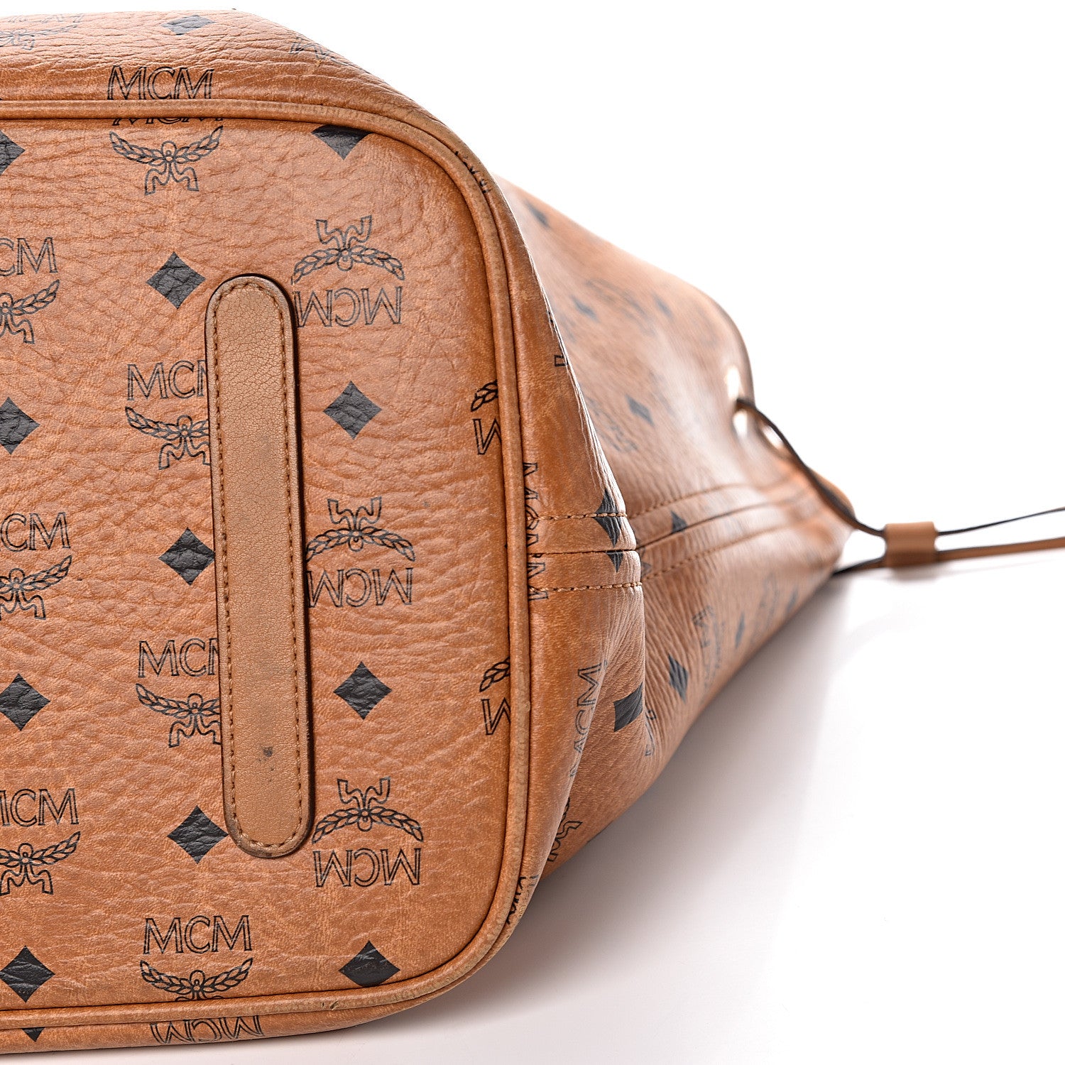 MCM Visetos Large Liz Reversible Shopper Tote Cognac 18 of 22
