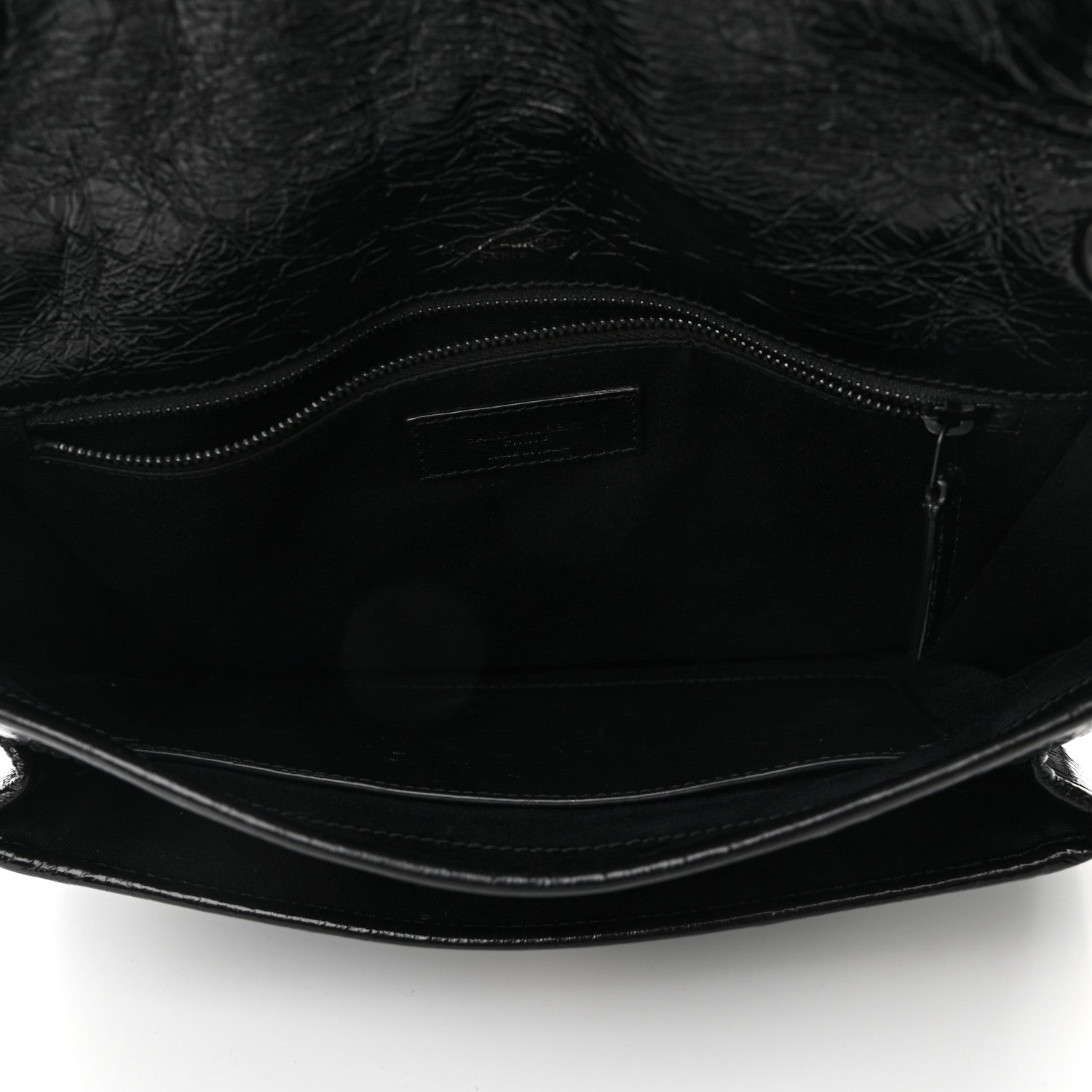 Saint Laurent Crinkled Calfskin Matelasse Monogram Medium Niki Chain Satchel Black 5 of 10