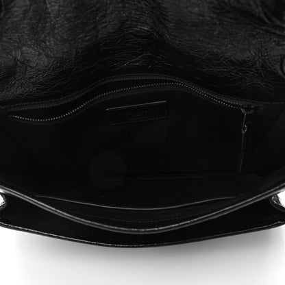 Saint Laurent Crinkled Calfskin Matelasse Monogram Medium Niki Chain Satchel Black 5 of 10