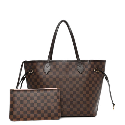Louis Vuitton Damier Ebene Neo Neverfull MM Rose Ballerine 1 of 11
