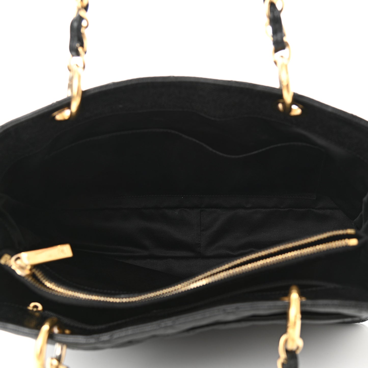 Caviar Quilted Grand Shopping Tote GST Black