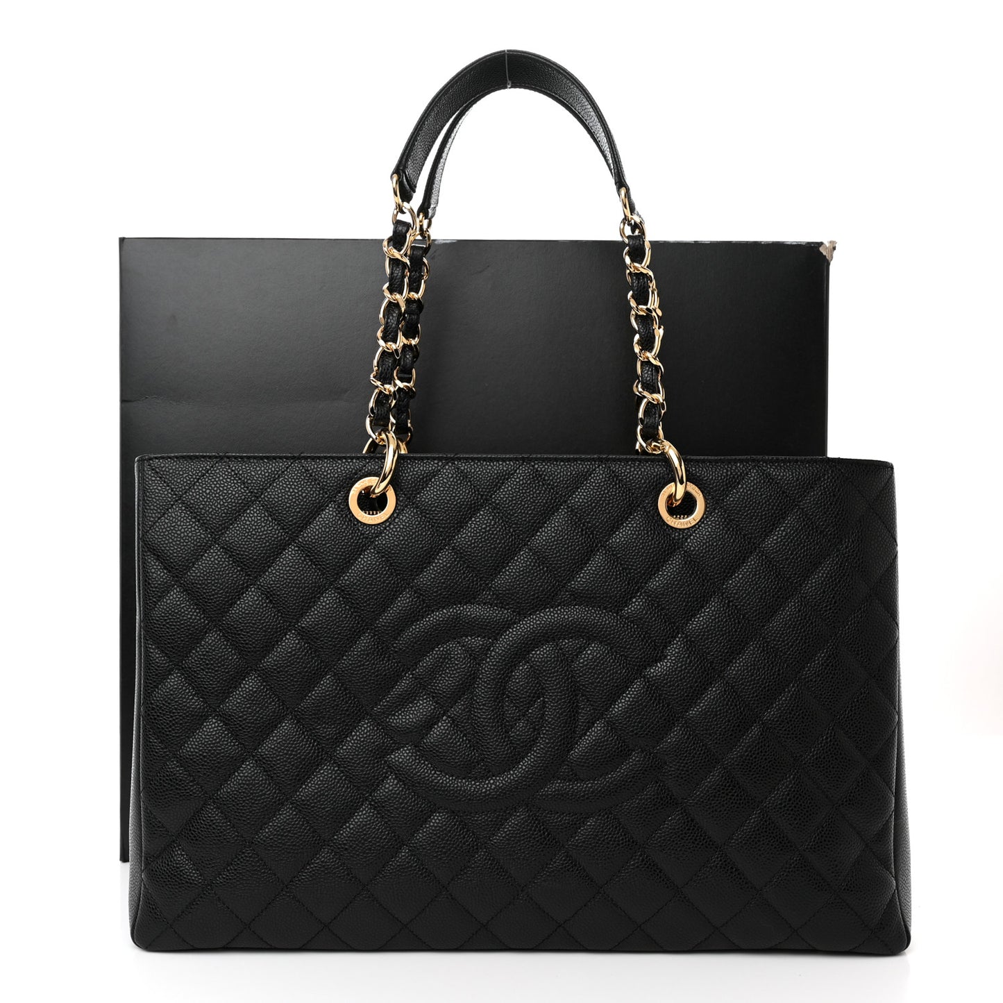 Caviar Quilted XL Grand Shopping Tote GST Black