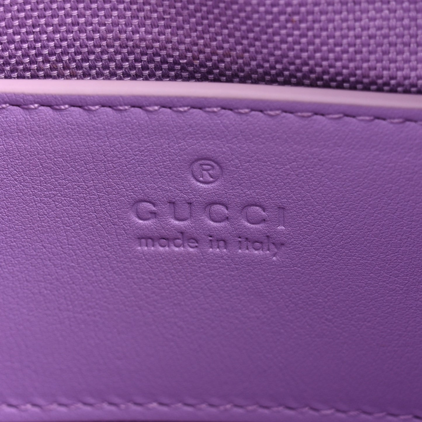 Shine Guccissima Emblem Small Shoulder Bag Lilac Haz