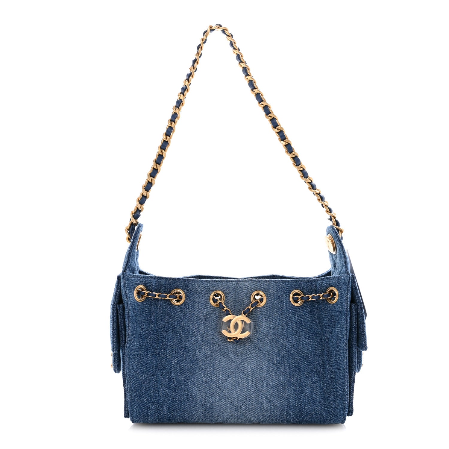 Chanel Washed Denim Quilted Mini Chanel 25 Handbag Blue 1 of 11