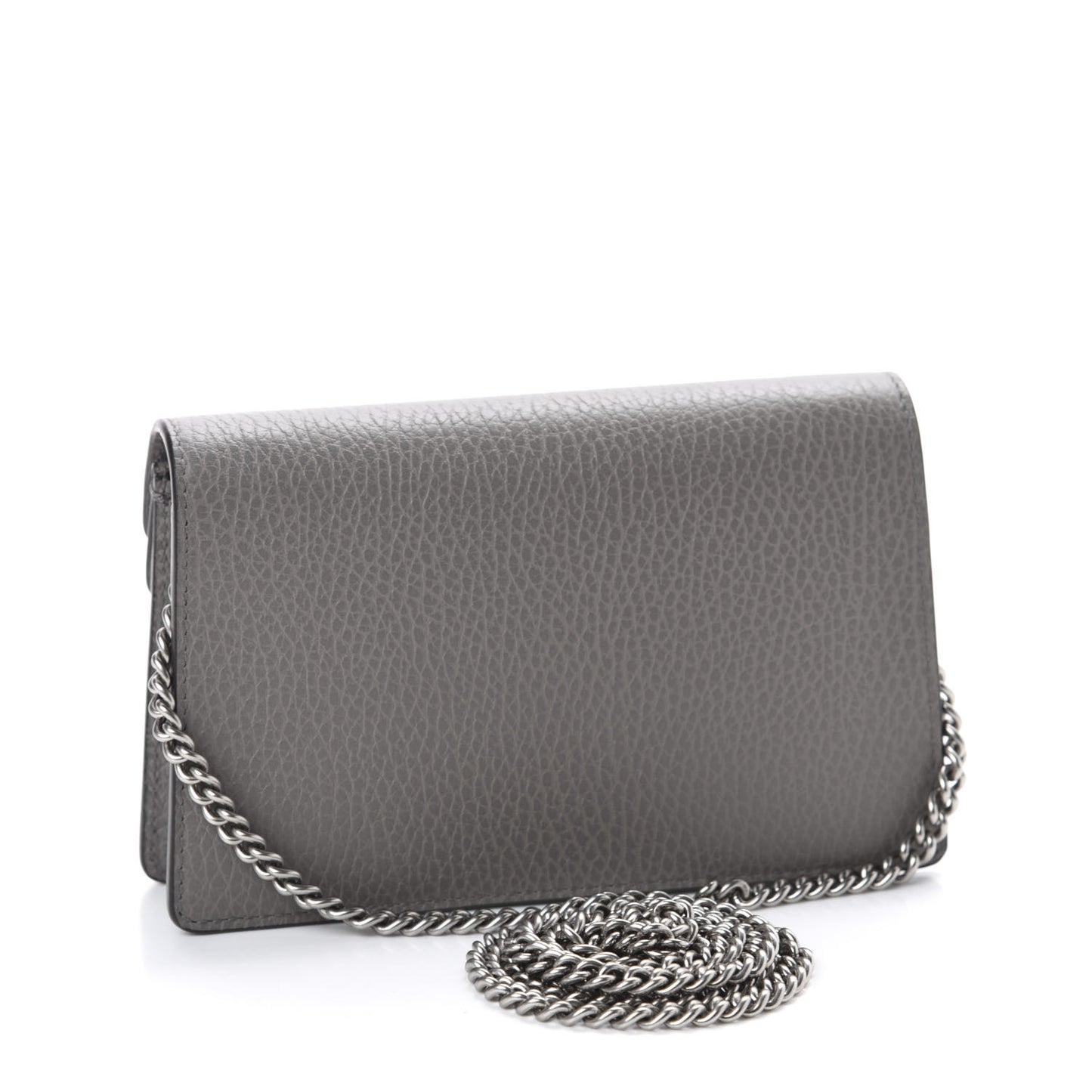 Dollar Calfskin Crystal Super Mini Dionysus Shoulder Bag Dusty Grey Black Diamond