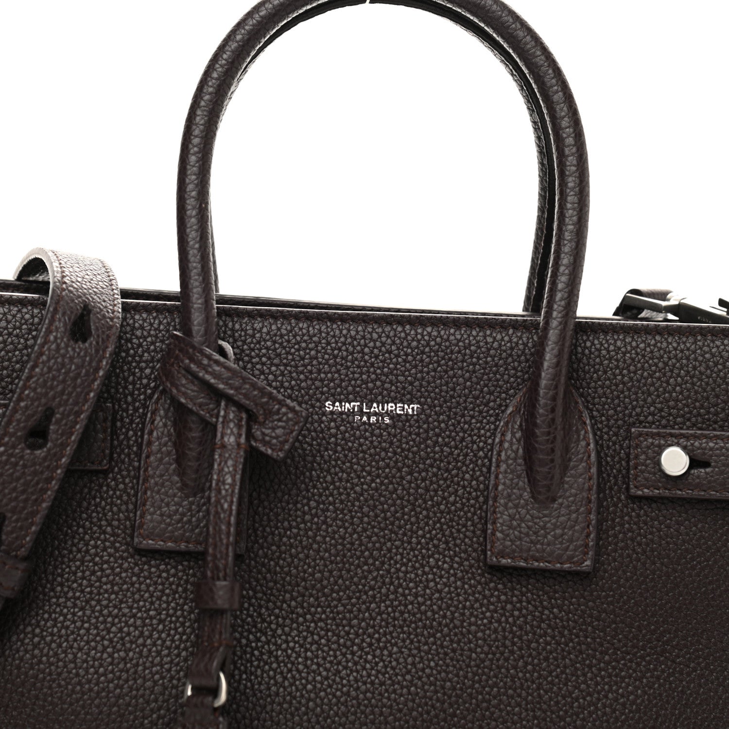 Saint Laurent Grained Calfskin Baby Supple Sac De Jour Bordeaux 9 of 12