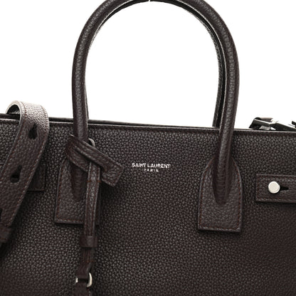 Saint Laurent Grained Calfskin Baby Supple Sac De Jour Bordeaux 9 of 12
