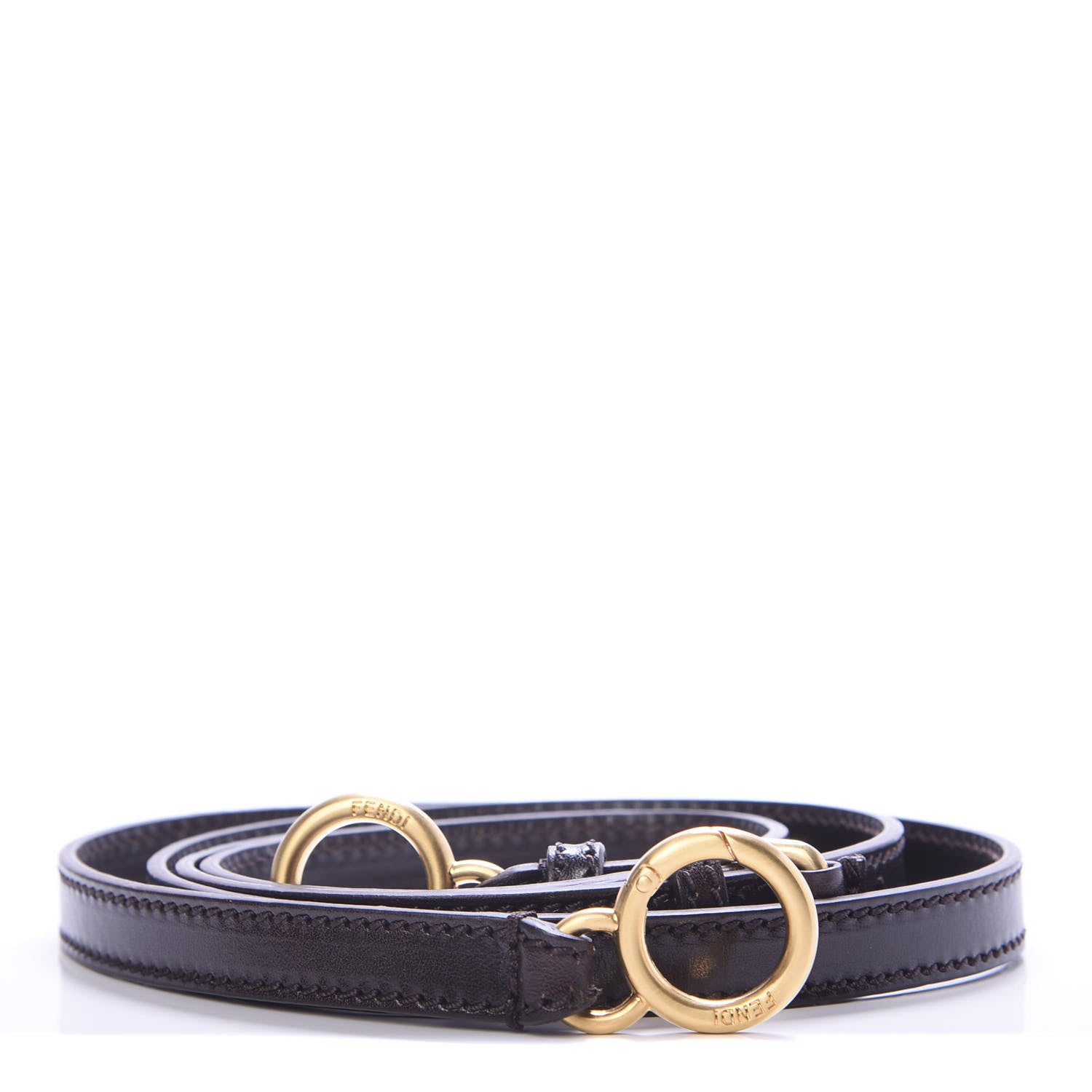 Fendi Calfskin Adjustable Peekaboo Strap Dark Brown 1 of 3