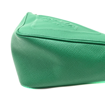 Prada Saffiano Lux Triangle Shoulder Bag Mango 9 of 9
