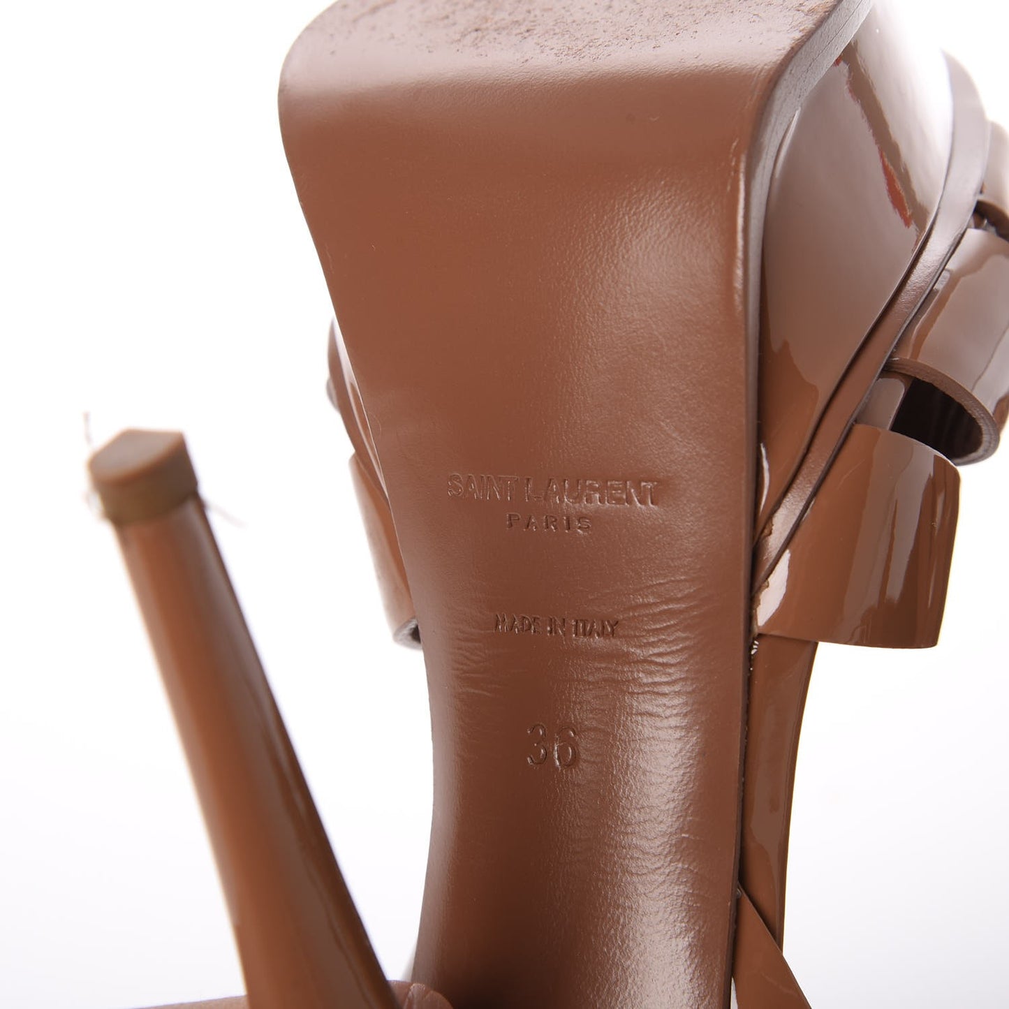 Patent Tribute 105 Platform Sandals 36 Light Clay
