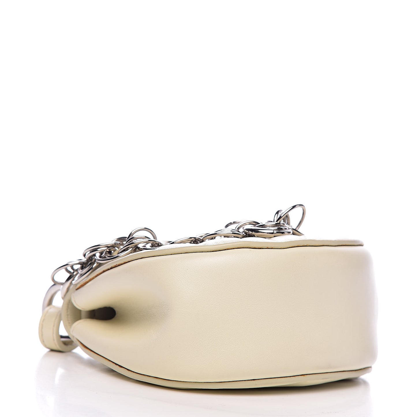 Calfskin Quilted Nano Drew Bijou Shoulder Bag White