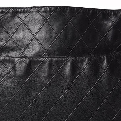 Chanel Lambskin Stitched Shopper Tote Black 12 of 14