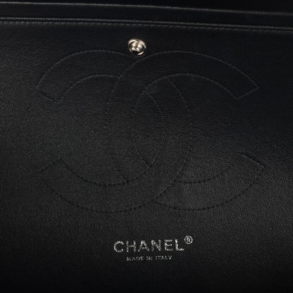 Chanel Lambskin Chevron Quilted Jumbo Double Flap So Black 6 of 9