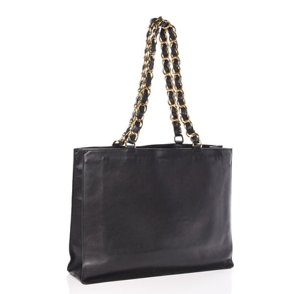 Chanel Lambskin CC Tote Black 3 of 11