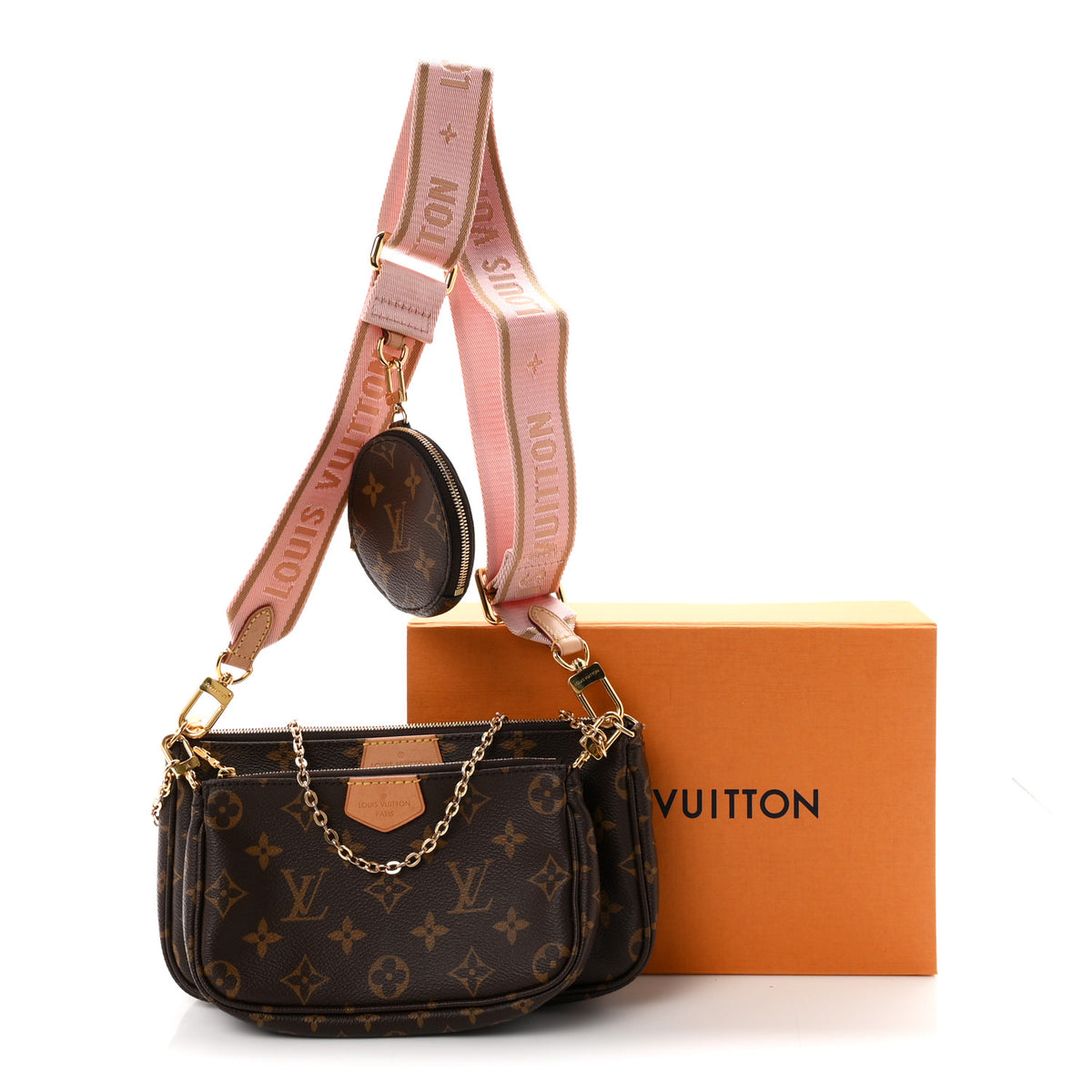 Monogram Multi Pochette Accessories Rose Clair