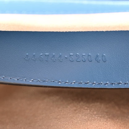 Gucci Calfskin Matelasse Aria Mini GG Marmont Shoulder Bag Clear Blue 7 of 10