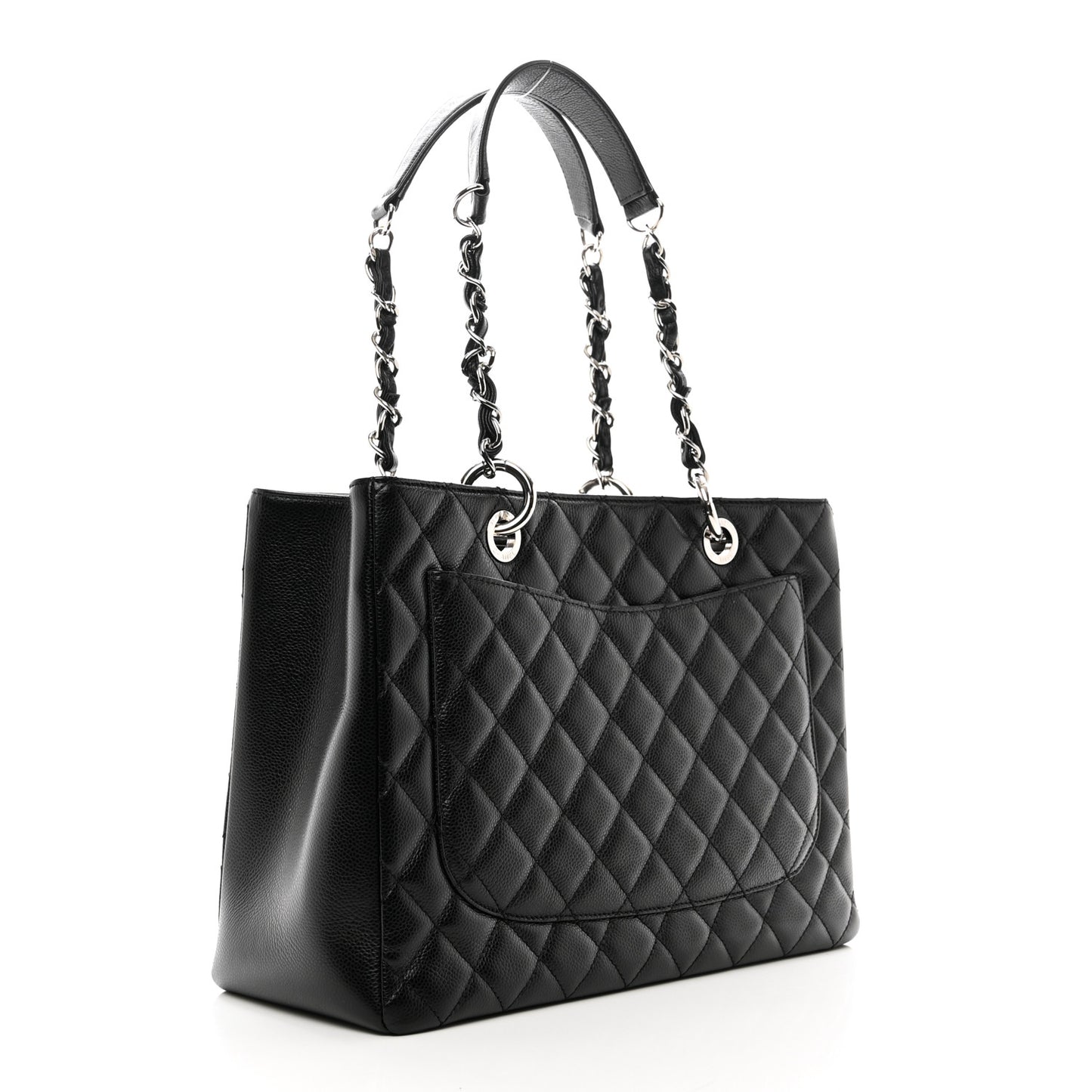 Caviar Quilted Grand Shopping Tote GST Black